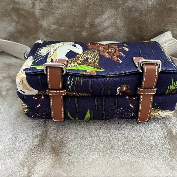 Loewe Paulas Ibiza Mermaid Blue and Brown Women's Crossbody Bag - Picture 3 of 13